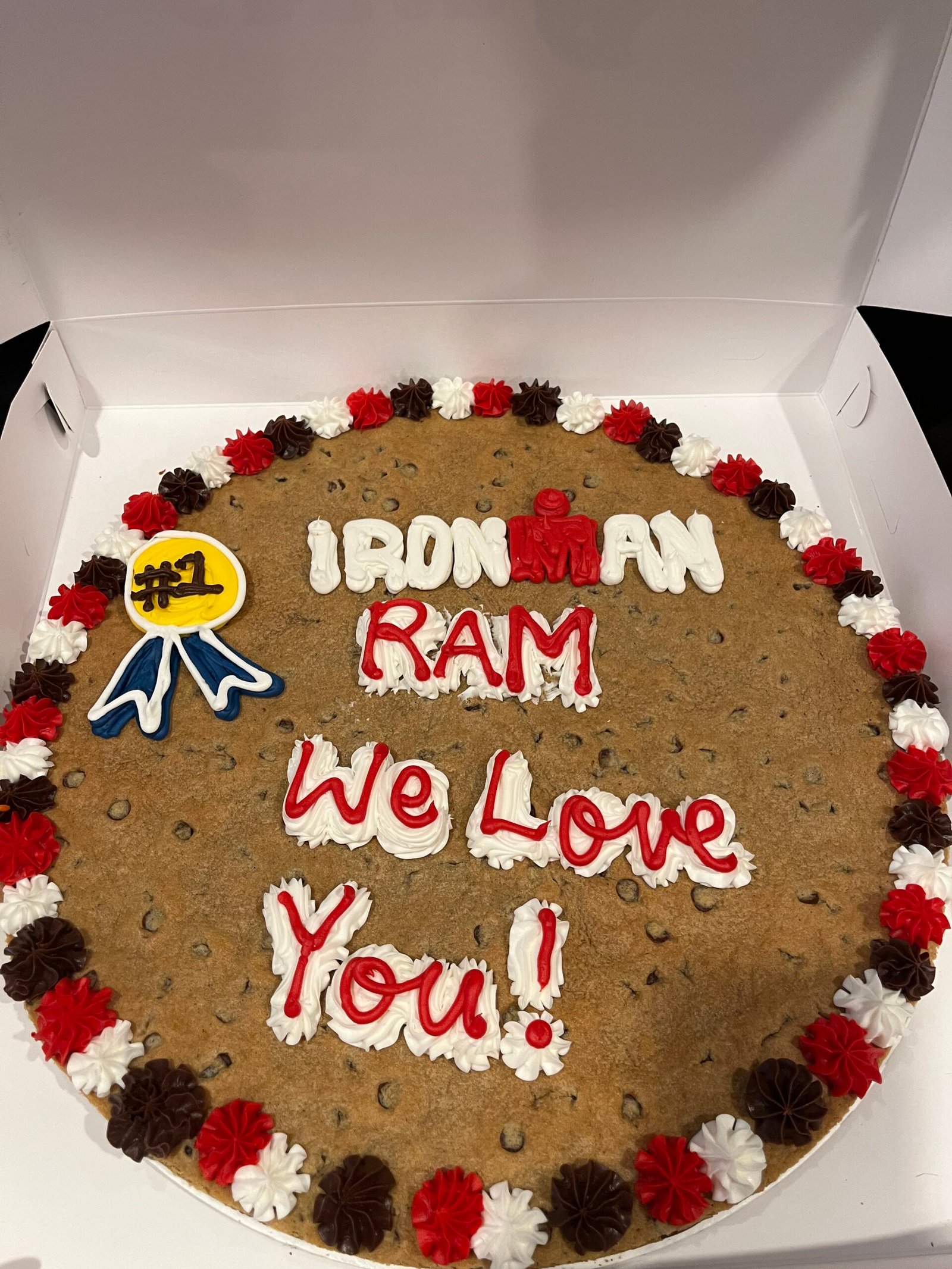 post-race blues celebration cookie!